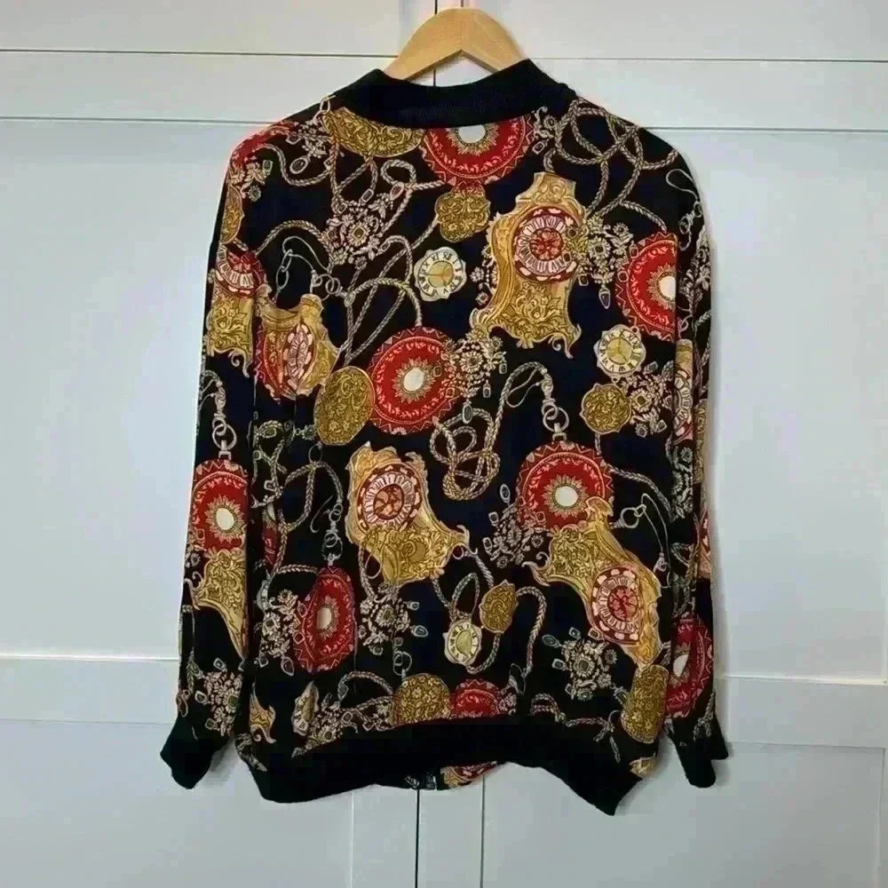 Vintage Silhouettes Bomber Gold Jacket Size: 16 - Picture 12 of 12